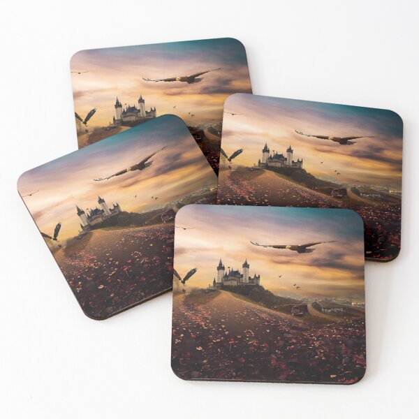 Item preview, eagle attacks wolf while dog calmly watches designed and sold by ffcstore.