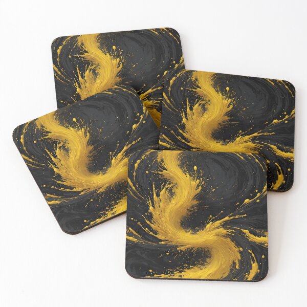 Item preview, Dynamic Black & Yellow Paint Abstract Shirt designed and sold by WAUZ.