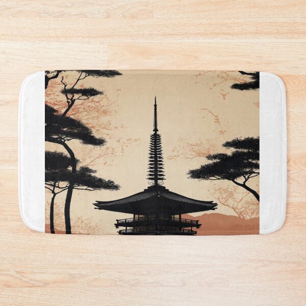 Item preview, Serene Elegance: Japanese Pagoda Silhouette Symbolizing Harmony and Architectural Beauty designed and sold by SSulatul101.
