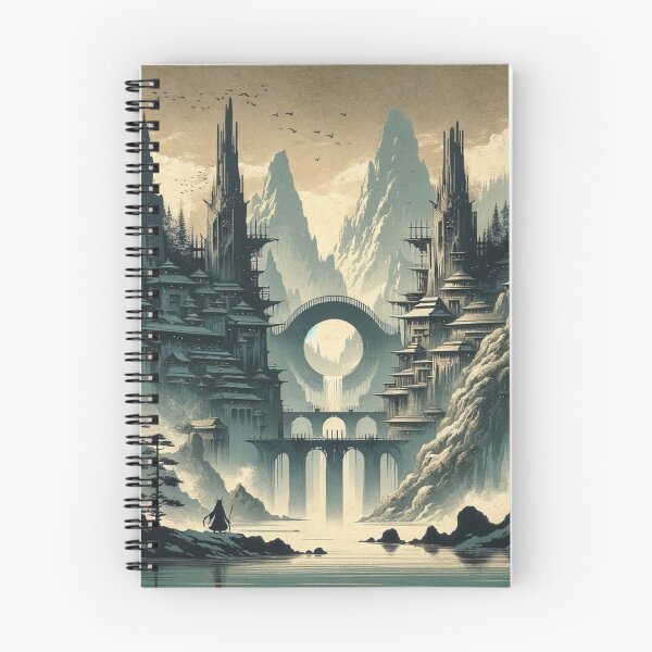 Item preview, Enigmatic Moria: Japandi-Inspired Fantasy Depths designed and sold by MythicBiscuit.