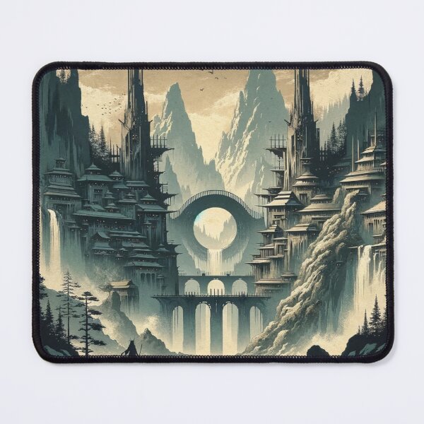 Item preview, Enigmatic Moria: Japandi-Inspired Fantasy Depths designed and sold by MythicBiscuit.
