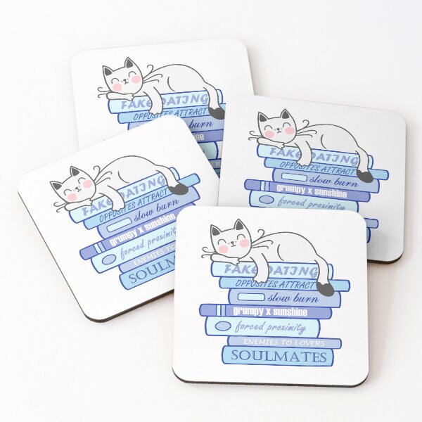 Item preview, Blue Romance Tropes as Pile of Books and Cat designed and sold by CorLeoniss.