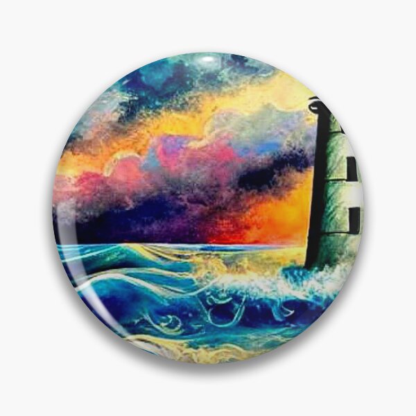 Item preview, Lighthouse in rough sea designed and sold by George Hutton Hunter.