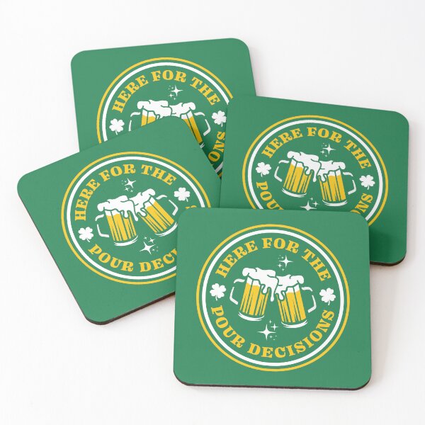 Item preview, Here For The Pour Decisions - Funny St. Patrick's Day Drinking designed and sold by hadleyfoo.