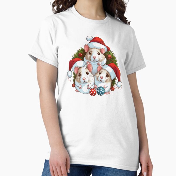 Item preview, mouse wearing christmas hat  designed and sold by soulwear01.