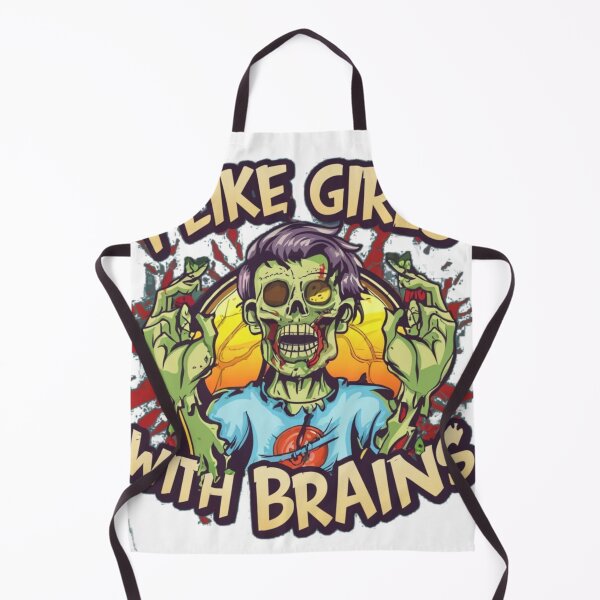 Item preview, I Like girls with brains - Zombie designed and sold by JonathanP514.