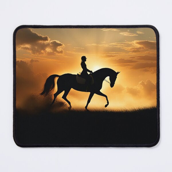 Item preview, Dressage Rider in the Sunset Silhouetted Cute designed and sold by Stephanie Laird.