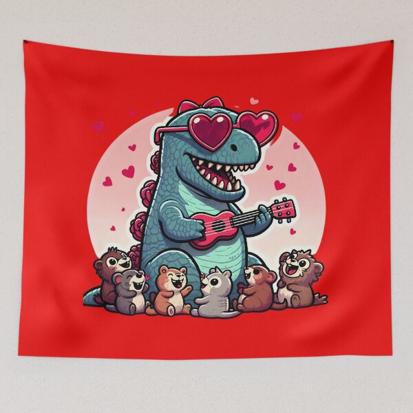 Item preview, Dino Love Serenade designed and sold by AI-Only Creations.