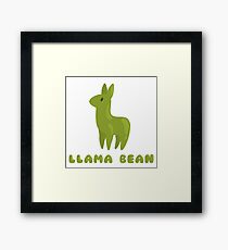 Llama Bean Framed Print