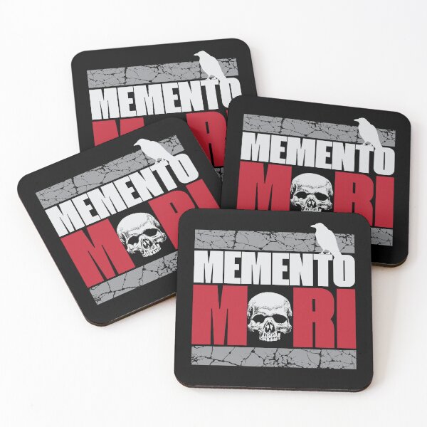 Item preview, Memento Mori VI - Skull And Crow - Latin Quote - Stoic Stoicism Philosophy designed and sold by WIZECROW.