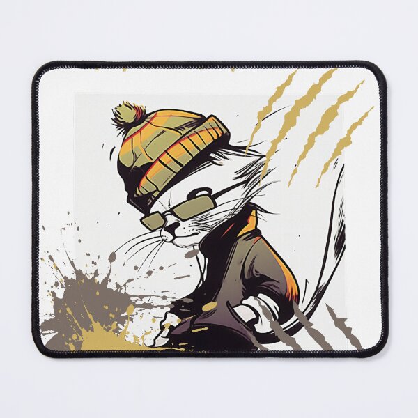 Item preview, Hipster cat with claws designed and sold by GrooveGrip.