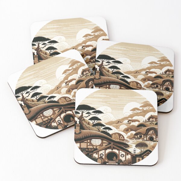 Item preview, Tranquil Shire: Hobbiton in Japandi Style designed and sold by MythicBiscuit.