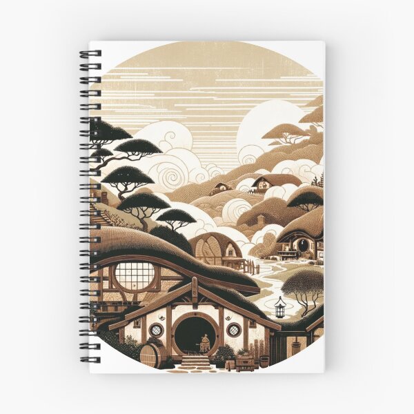 Item preview, Tranquil Shire: Hobbiton in Japandi Style designed and sold by MythicBiscuit.