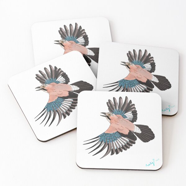 Item preview, Eurasian Jay, fly, fly away. White designed and sold by Naty Design Prague.