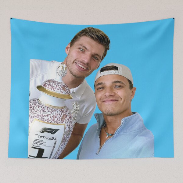 Item preview, Max and Norris F1 Driver with Hungarian Grand Prix Trophy designed and sold by FormulaGTee1.