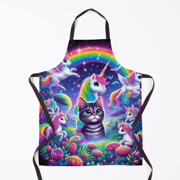 Item preview, Enchanted Night - A Magical Blend of Unicorns and a Mystical Cat designed and sold by Wonderall.