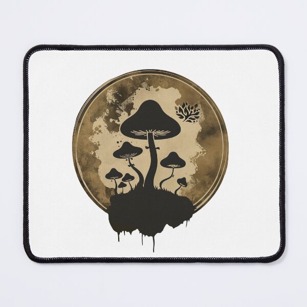 Item preview, brown mushroom on beige background designed and sold by twinklepod.