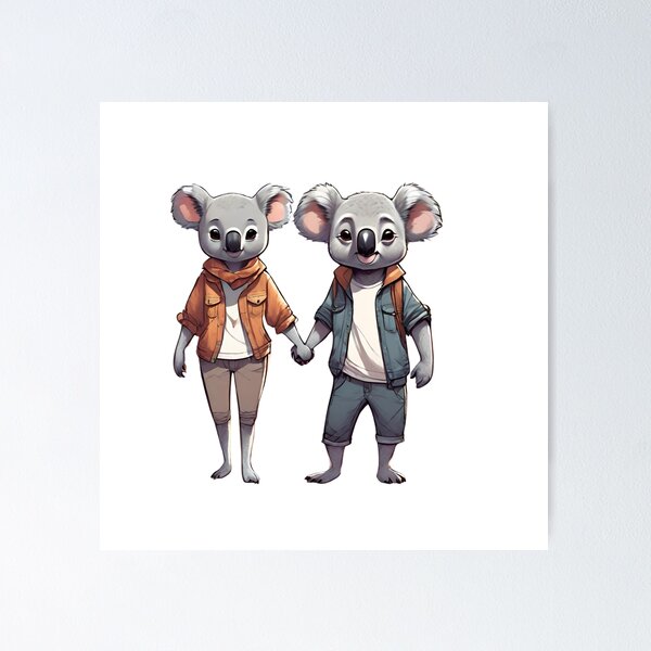 Item preview, The Koala Couple Sharing Warmth T-shirt designed and sold by UandS-Design.