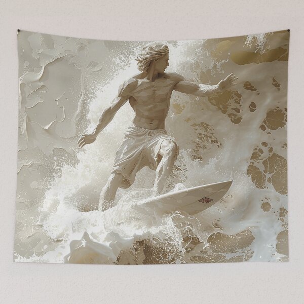 Item preview, Sculpted by the Waves - The White Surfer" designed and sold by Tsurfinculture.