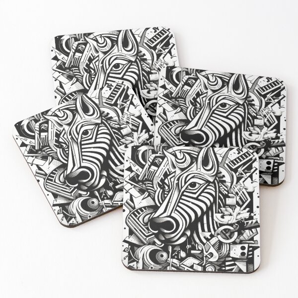 Item preview, Grafitti Inspiration Street Art Zebra abstract graffiti designed and sold by Toms Tee.