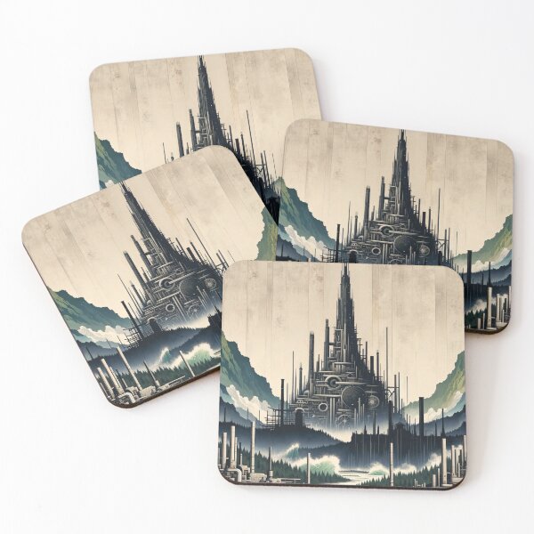 Item preview, Isengard Reimagined: Japandi-Inspired Industrial Elegance designed and sold by MythicBiscuit.