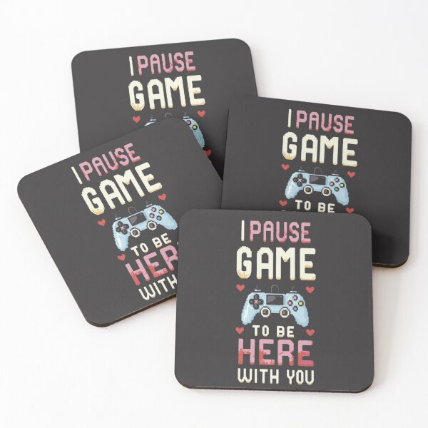 Item preview, "Gaming Love Connection: 'I Pause My Game To Be Here With You' Typography designed and sold by DesigntshirtWB.