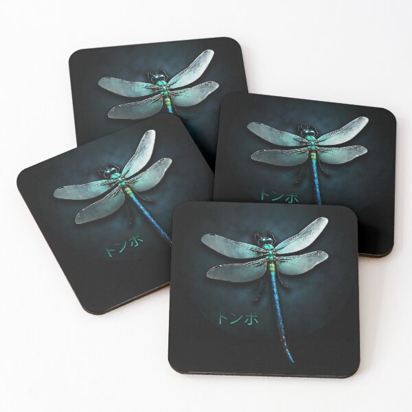 Item preview, Dragonfly, トンボ, blau, türkis, Freedom, Moon designed and sold by CrisMor-Art.