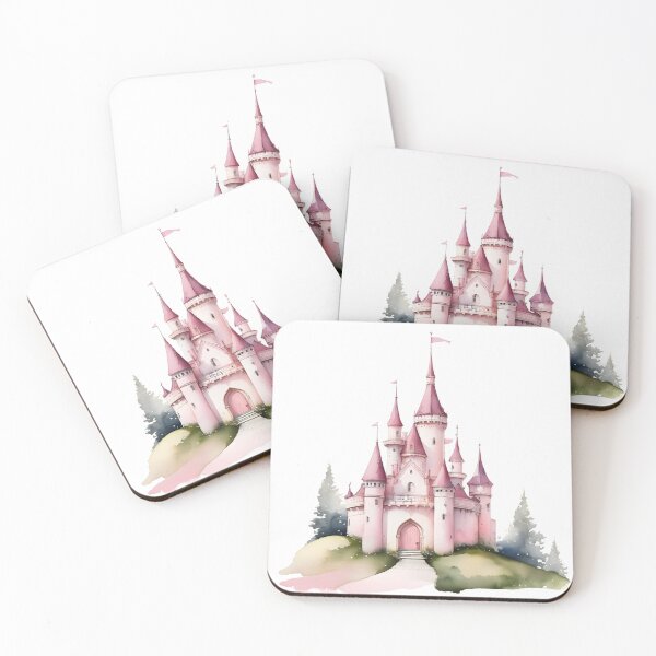 Item preview, Pink castle with pink towers designed and sold by Naturitude.