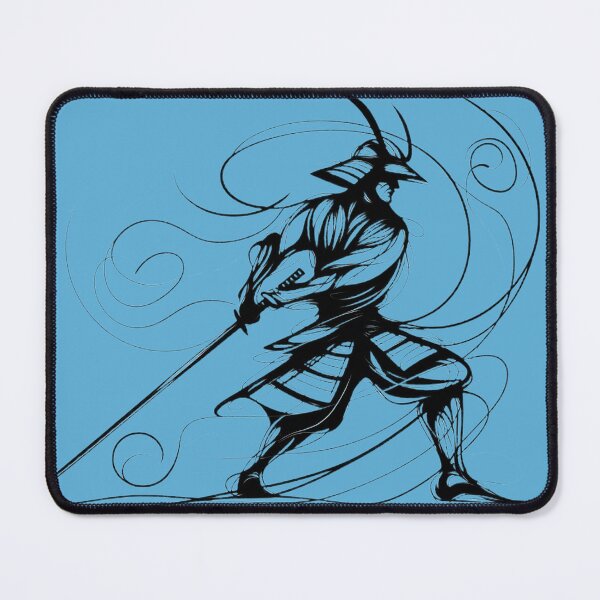 Item preview, Samurai in dynamic pose, swirling lines create motion designed and sold by ArtComixHaven.