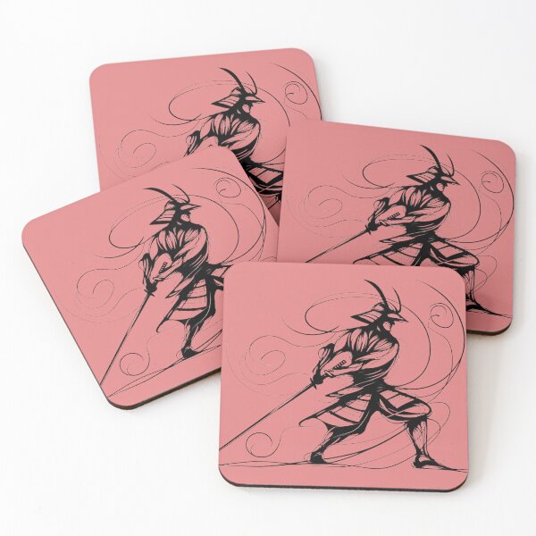 Item preview, Samurai in dynamic pose, swirling lines create motion designed and sold by ArtComixHaven.