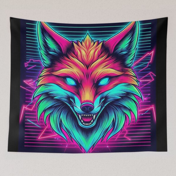Item preview, Synthwave Fox designed and sold by BeneathBrkenSky.