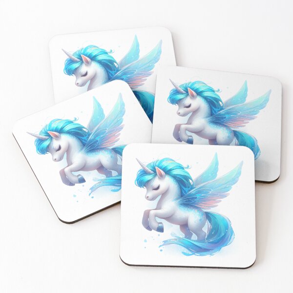 Item preview, Blue Flying Rainbow Unicorn V1 designed and sold by CHIBI_POPZ.