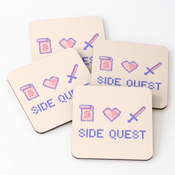 Item preview, SIDE QUEST with cute pixel art items designed and sold by lisousisa.
