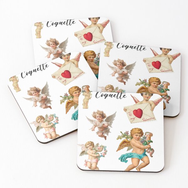 Item preview, coquette aesthetic cherub valentines designed and sold by Vivalavidashop.