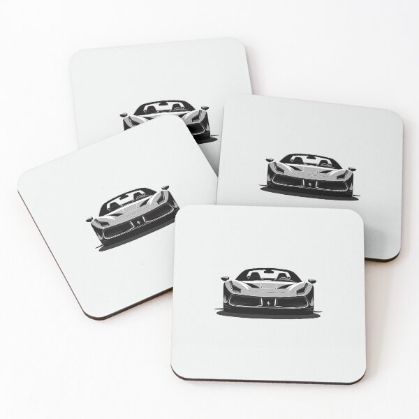 Item preview, Elegant black and white Ferrari illustration designed and sold by Juicingmania.