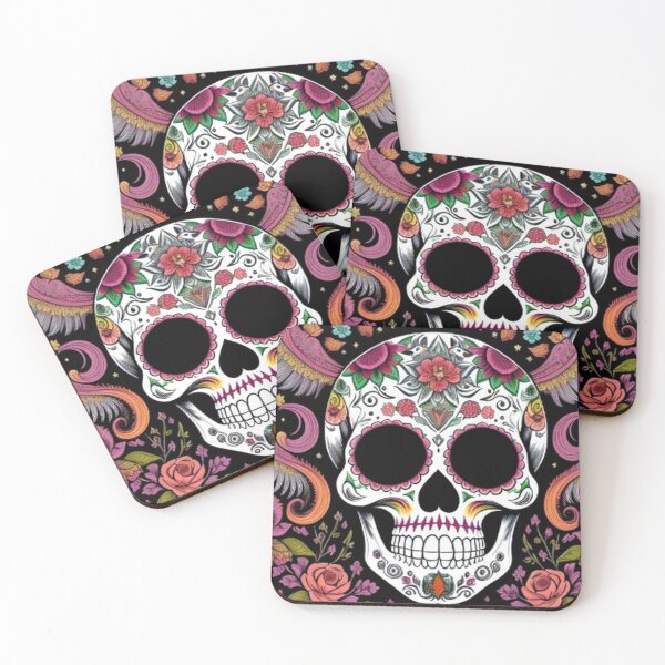 Item preview, Winged Floral Sugar Skull designed and sold by TheDarkWardrobe.