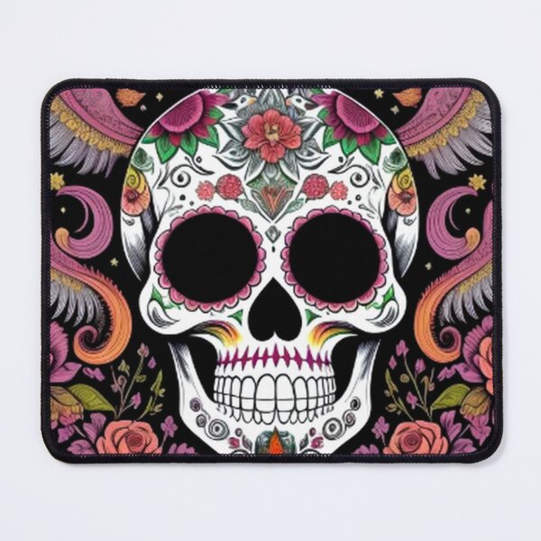 Item preview, Winged Floral Sugar Skull designed and sold by TheDarkWardrobe.