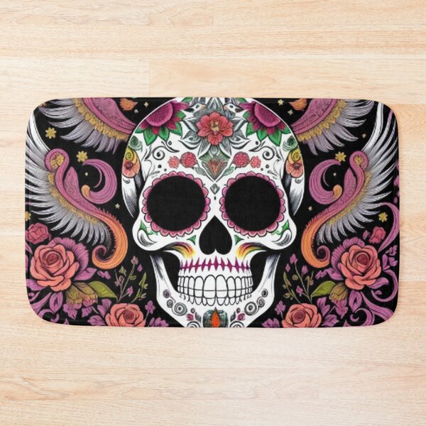 Item preview, Winged Floral Sugar Skull designed and sold by TheDarkWardrobe.