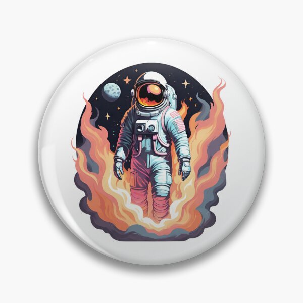 Artikelvorschau, Astronaut in Flammen, brennender Astronaut entworfen und verkauft von EtherealDesires.