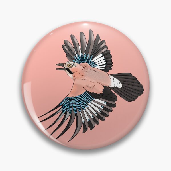 Artikelvorschau, Eichelhäher, flieg, flieg weg. Rosa entworfen und verkauft von Naty Design Prague.