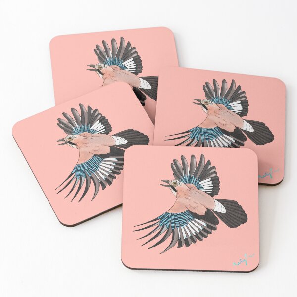 Item preview, Eurasian Jay, fly, fly away. Pink designed and sold by Naty Design Prague.