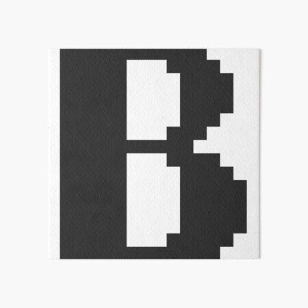 pixel art, B, pronounced, biː,  BEE, capital, second, letter,  ISO Art Board Print