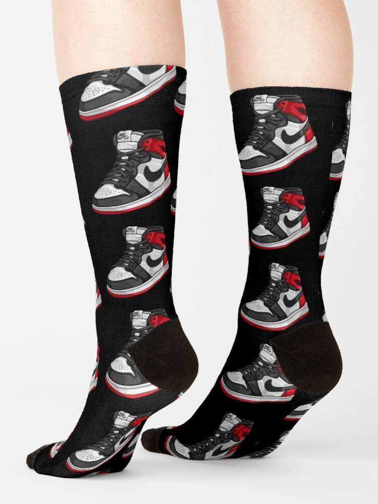 Air Jordan 1 High OG Black Toe Socks