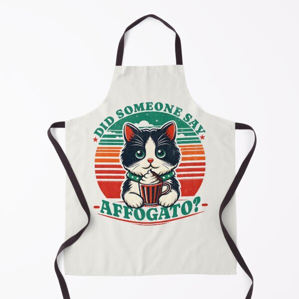 Item preview, Did Someone Say Affogato? Retro Coffee Cat designed and sold by BeansterNL.