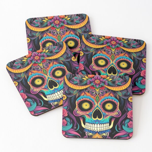 Item preview, Colorful Floral Sugar Skull designed and sold by TheDarkWardrobe.