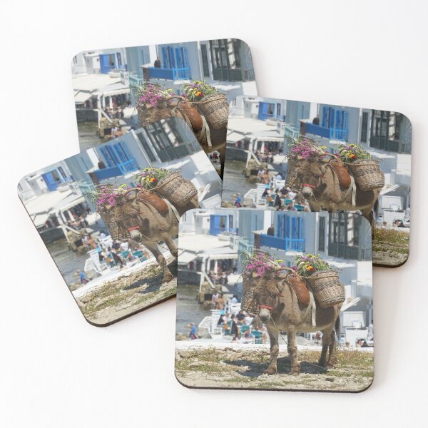 Item preview, Donkeys in Mykonos designed and sold by ChicVoyagePics.
