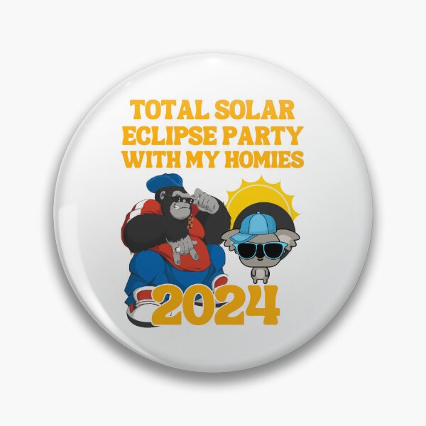 Artikelvorschau, Totale Sonnenfinsternis-Party mit meinen Kumpels 2024, süßer Koala mit seinem Guerilla-Kumpel entworfen und verkauft von BritishDelights.