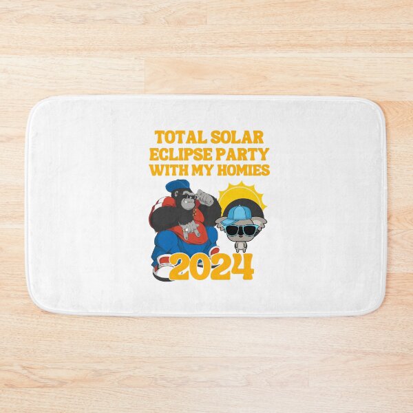 Item preview, Total solar eclipse party with my homies 2024, cute koala with his guerrilla homie designed and sold by BritishDelights.