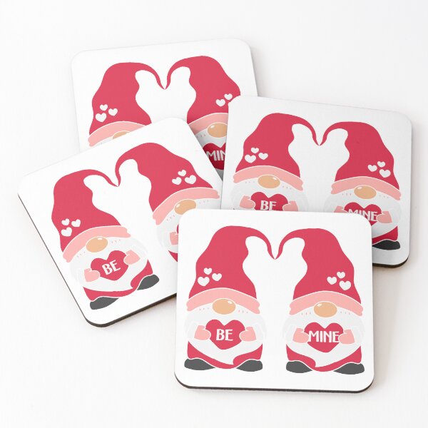 Item preview, gnomes holding hearts illustration designed and sold by Funky  Fibers.