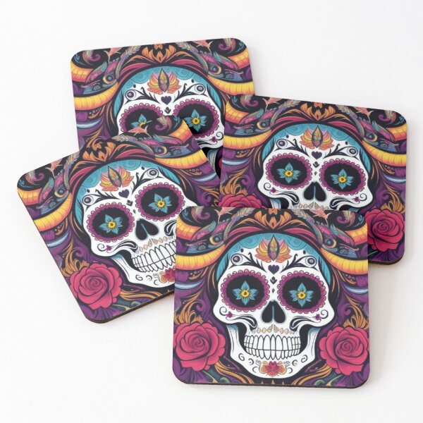 Item preview, Colorful Floral Sugar Skull designed and sold by TheDarkWardrobe.